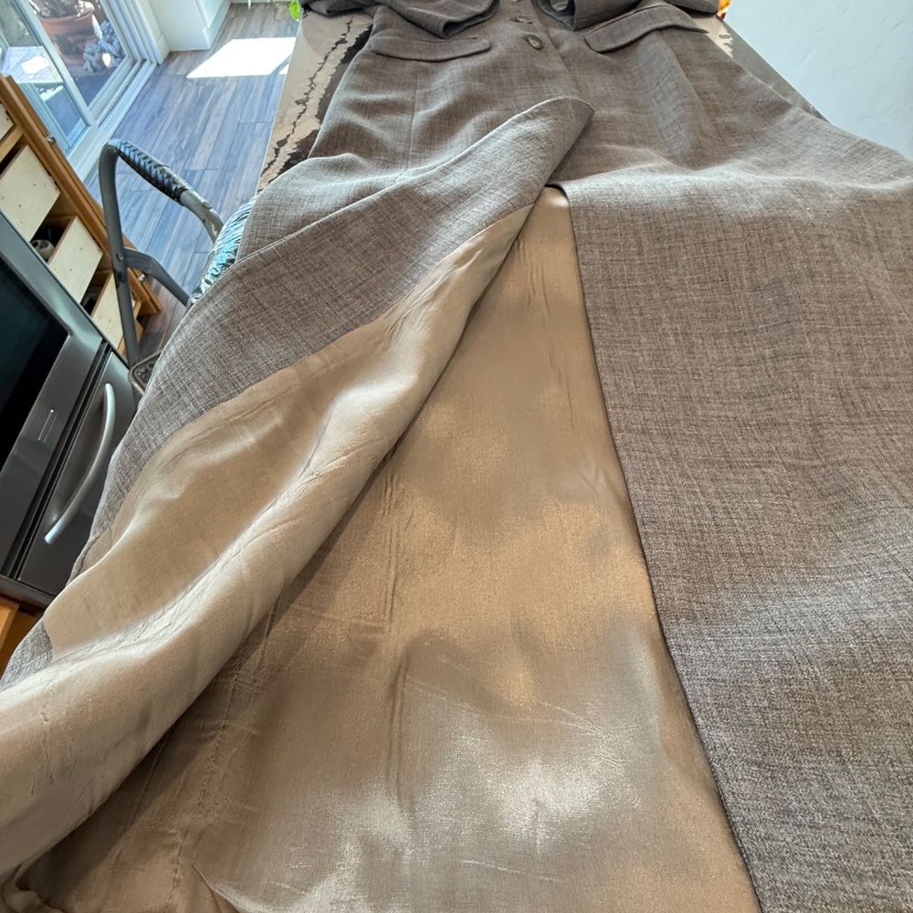 BEBE TAILORED GRAY FULL-LENGTH COAT - Picture 10 of 16